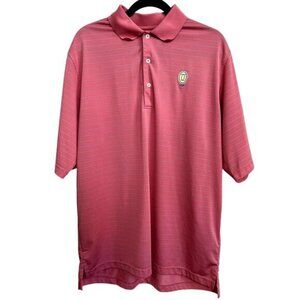 Donald Ross Men's Salmon Performance Golf Polo Shirt SIZE L Preppy Golf Stretch